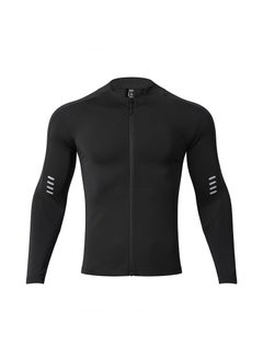 2024 Mens Stretch Quick Dry Cycling Jersey Long Sleeve Fitness Jacket Basic black - pzsku/ZF2B4F7AE7A6A9B86C606Z/45/_/1734109019/fd3d7045-c10a-4589-b2d6-fe2d70901c9b