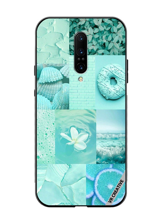 VR CREATIVE Protective Case Cover For OnePlus 7 Pro Mint Abstract College Design Multicolour - Image 1