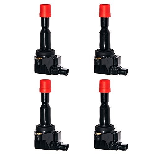 MAS Set of 4 Ignition Coils Pack Compatible with 2007 2008 Honda Fit 15L L4 Replacement for UF581 C1578 30520PWC003 5C1635