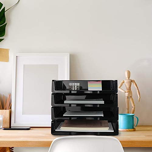 EudokkyNA 6-Tier Stackable Paper Tray, Letter Tray Office Paper Organizer - Image 4