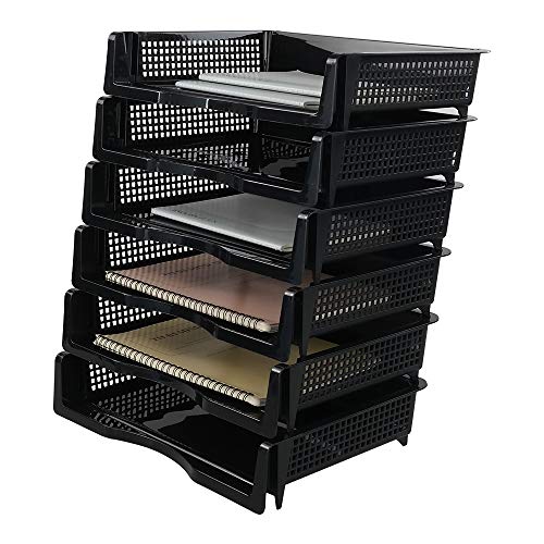 EudokkyNA 6-Tier Stackable Paper Tray, Letter Tray Office Paper Organizer - Image 1