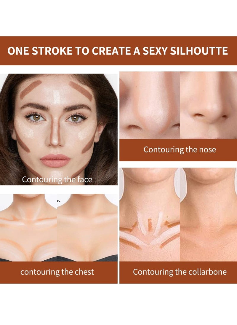 Generic 8 Color 2-in-1 Double-Ended Contour Stick Set for Highlighting and Concealing, Versatile Makeup Cream  - Image 4