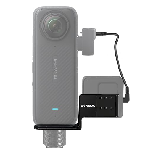 CYNOVA Cold Shoe for Insta360 X4 Accessories, Invisible Mic Bracket Compatible with insta360 X4 / X3 / One X2 for RODE Wireless GO Microphone Holder - Image 1