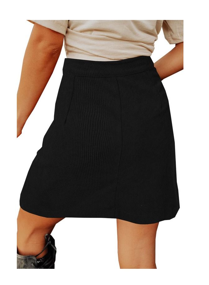 Loquat New Corduroy High-waisted Fashion  Short Skirt  - Image 2