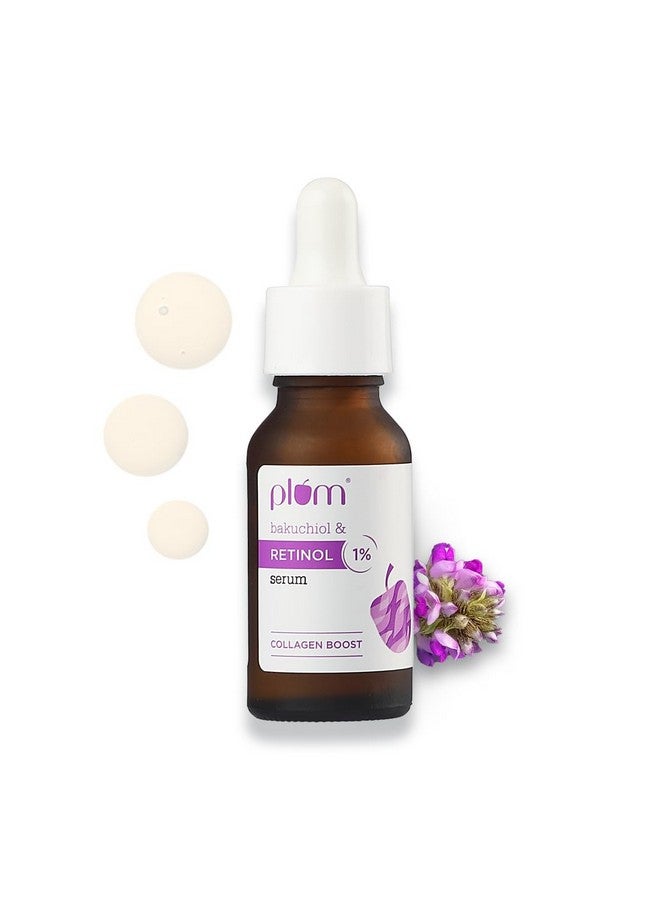 Plum 1% Retinol Face Serum with Bakuchiol | Reduces Fine Lines & Wrinkles | Promotes Cell Turnover for Youthful, Smooth Skin | 100% Vegan & Fragrance-Free | 20 ml, Yellow - Image 1