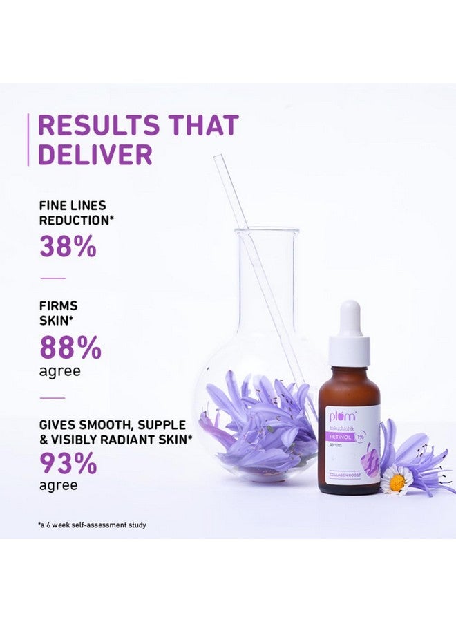 Plum 1% Retinol Face Serum with Bakuchiol | Reduces Fine Lines & Wrinkles | Promotes Cell Turnover for Youthful, Smooth Skin | 100% Vegan & Fragrance-Free | 20 ml, Yellow - Image 5