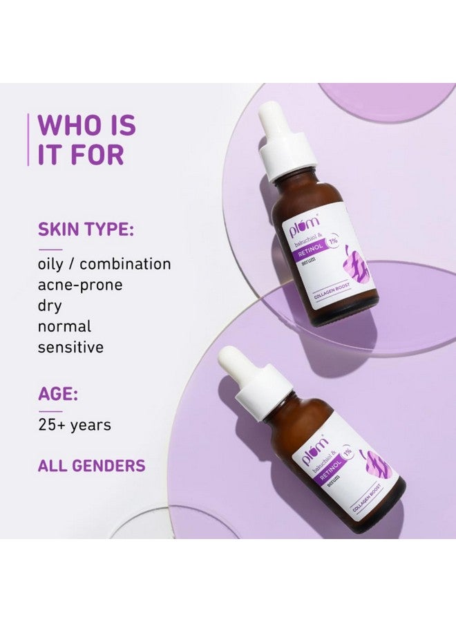 Plum 1% Retinol Face Serum with Bakuchiol | Reduces Fine Lines & Wrinkles | Promotes Cell Turnover for Youthful, Smooth Skin | 100% Vegan & Fragrance-Free | 20 ml, Yellow - Image 3
