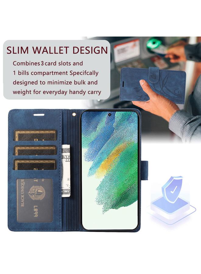 S-TOP Case For Samsung Galaxy S8 Orchid Butterfly Embossed Leather Phone Case - Image 4