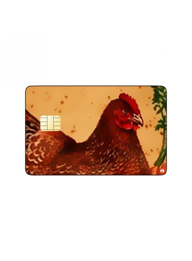 RKN PRINTED BANK CARD STICKER Cute Chicken Drawing With Vegetables - Image 2