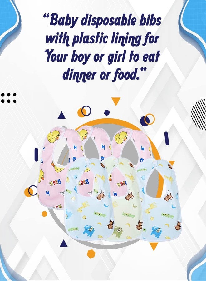 BTfash Babies Soft Button Bib for Feeding | Waterproof Bib for New Born | Washable Feeding Aprons for Infants & Toddlers | Reusable, Comfortable & Ideal for Mealtime | Gentle on Skin (Assorted_PO6) - Image 5