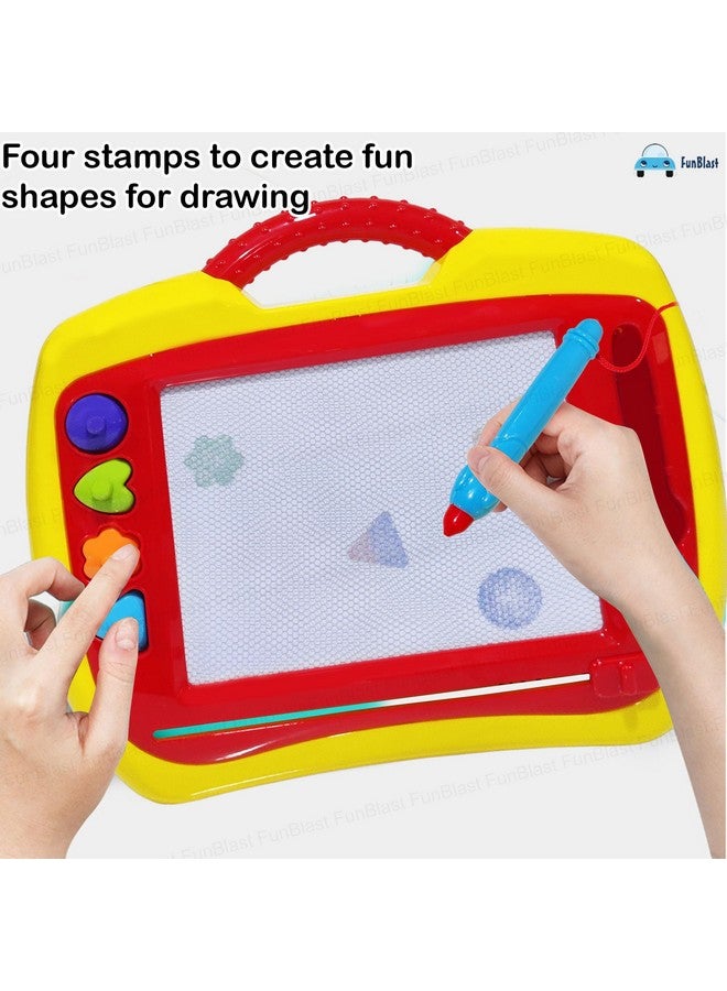 FunBlast Magic Slate with Pen for Kids, 2 in 1 Draw and Write Magic Board - Doddle Board for Kids, Erasable Colorful Education Sketching Board (Random Color Dispatch) - Image 4