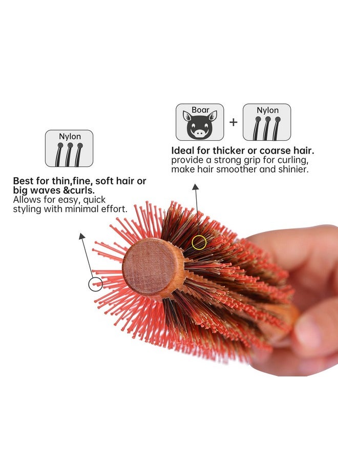 Perfehair Small Round Hair Brush For Blow Drying, Multi-Function Round Hairbrush With Nylon & Boar Bristle, Perfect For Styling Men & Women'S Medium, Short & Fine Hair -1.8 Inch  - Image 2