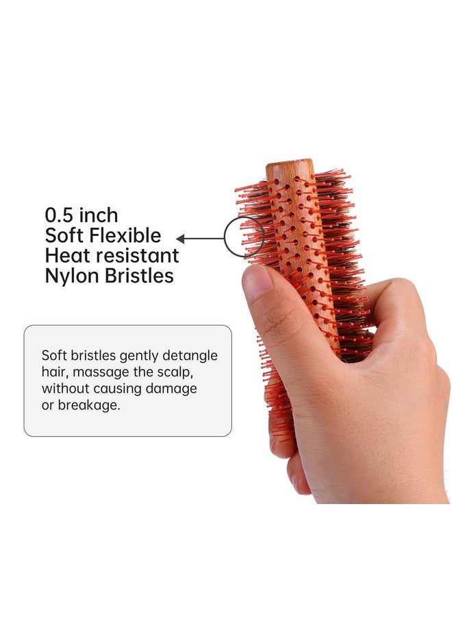 Perfehair Small Round Hair Brush For Blow Drying, Multi-Function Round Hairbrush With Nylon & Boar Bristle, Perfect For Styling Men & Women'S Medium, Short & Fine Hair -1.8 Inch  - Image 3