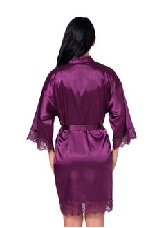 We Happy Ladies Nightwear Gown Satin Bathrobe Bridesmaid Short Kimono  - Image 3