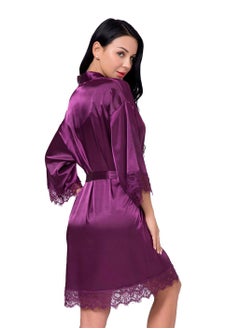 We Happy Ladies Nightwear Gown Satin Bathrobe Bridesmaid Short Kimono  - Image 5