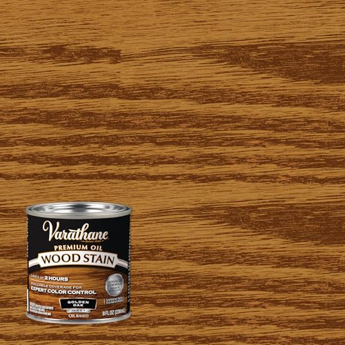Varathane Rust-Oleum 211793 Stain, Golden Oak, 1/2", Half Pint, Gold - Image 2