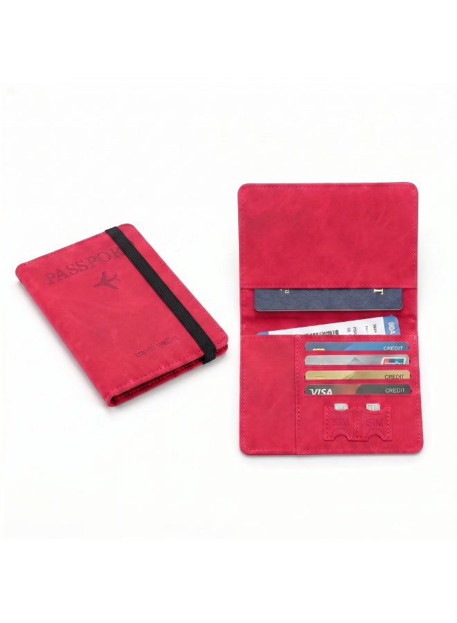 Premium Travel Wallet & Passport Holder with Elastic Band | Water-Resistant Organizer with 4 Card Slots & 2 SIM Pockets - Image 5