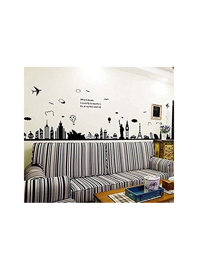 Zaboon Style City Wall Stickers Removable For Living Room Bedroom Home Decoration Wall Decal - Image 2