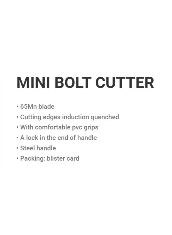 TOLSEN 8" Mini Bolt Cutter Heavy Duty Compact Wire Cable Chain Cutter with Hardened Steel Jaws Non Slip Grip Handle for Cutting Bolts Nails Fencing Wire Padlocks Small Metal Rods Hand Cutting Tool - Image 4