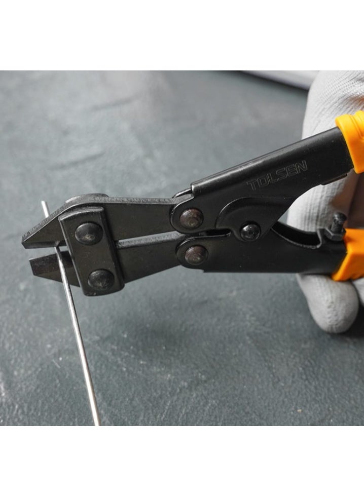 TOLSEN 8" Mini Bolt Cutter Heavy Duty Compact Wire Cable Chain Cutter with Hardened Steel Jaws Non Slip Grip Handle for Cutting Bolts Nails Fencing Wire Padlocks Small Metal Rods Hand Cutting Tool - Image 3