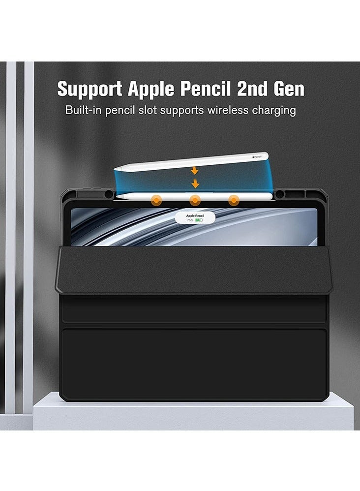 general For iPad Pro 11/12.9 2024 Hybrid Slim Case - [Built-in Pencil Holder] Shockproof Cover with Clear Back Case Compatible with iPad Air 6th 10.9/Air 12.9 - Image 4