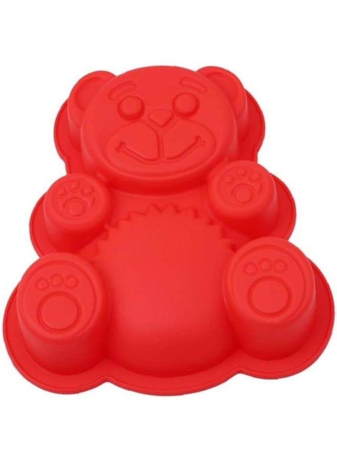 silvercnc - 3d Bear Form Fondant Silicone Mold Cake Decorating Tools Mold Cupcake Kitchen Jelly Candy Chocolate Baking Mold Random Color - Image 1