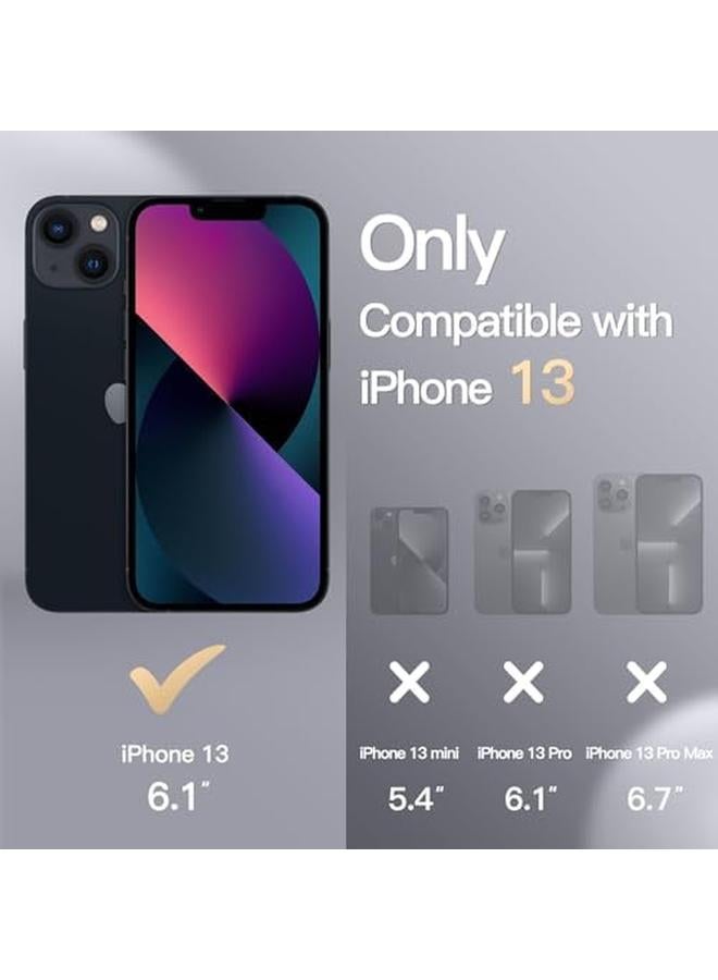 جي تيك جراب سيليكون مغناطيسي لهاتف آيفون 13 مقاس 6.1 بوصة متوافق مع غطاء هاتف Magsafe الناعم الحريري مع عدسة الكاميرا حماية كاملة باللون الأسود - Image 2