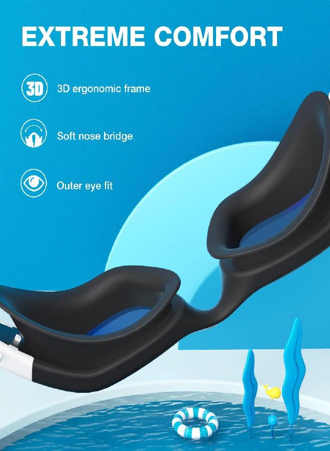 ZIONOR ZIONOR Kids Swim Goggles, G1MINI Polarized Swimming Goggles Comfort for Age 6-14, UV Protection Anti-Fog Adjustable Strap Fit for Child Boys Girls (Blue Lens)  - Image 3