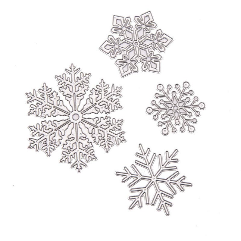 arriettycraft 4pcslot Snowflakes DieCuts Christmas Dies Snowflakes Metal Cutting Dies Metal Cutting Dies for Christmas Card Making