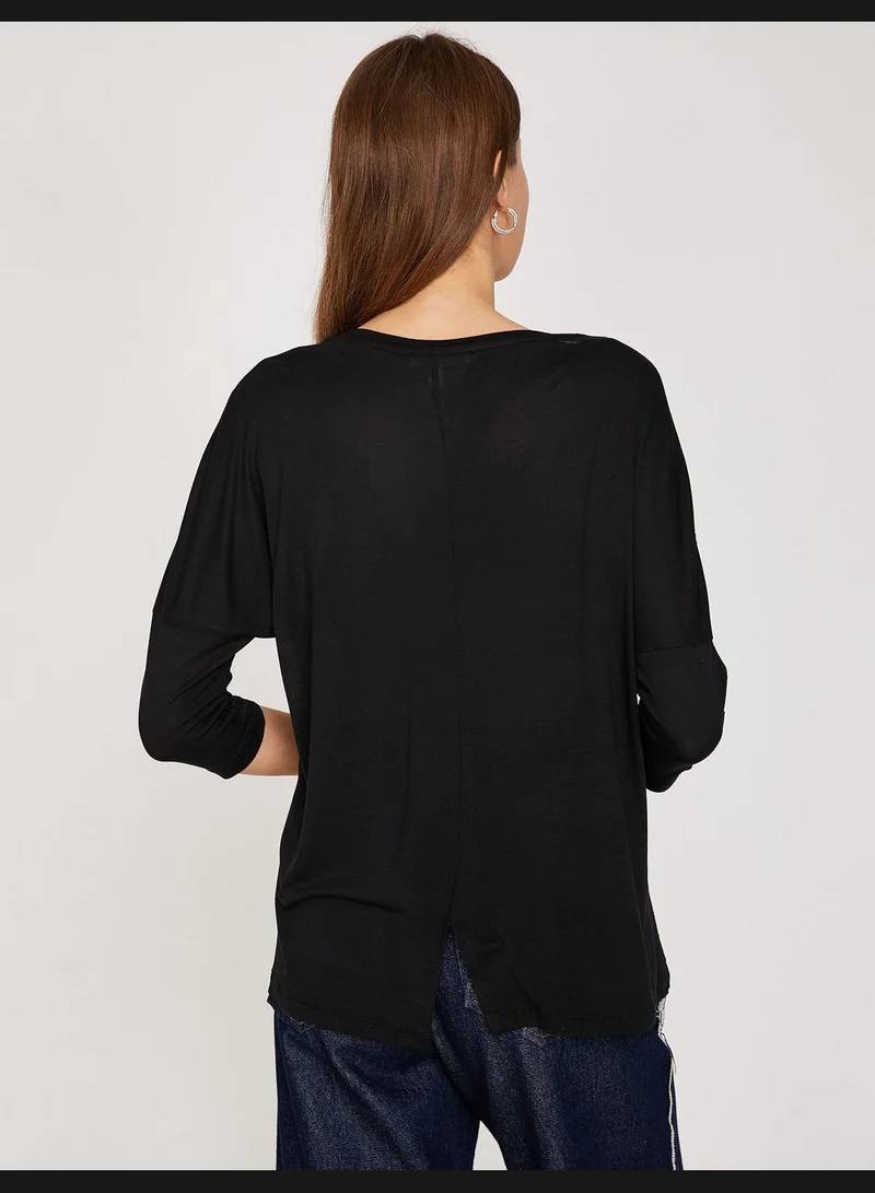 KOTON Shimmer Detailed T-Shirt