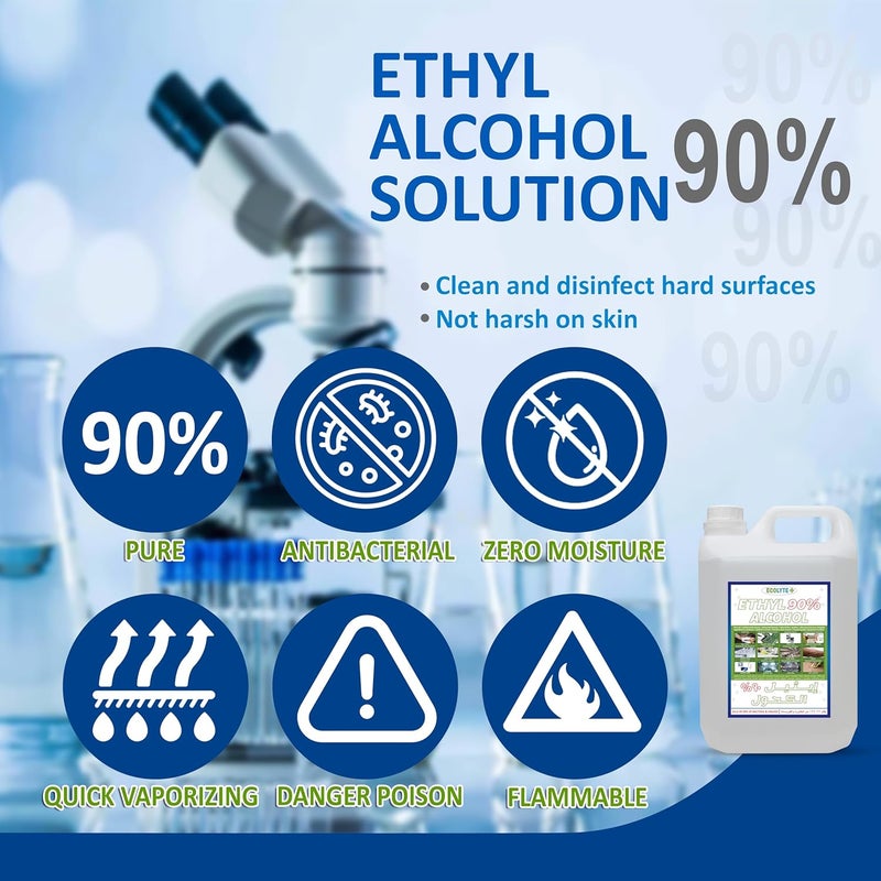 ECOLYTE+ Ethyl Alcohol 90% Solution - 5 Liter - Image 5