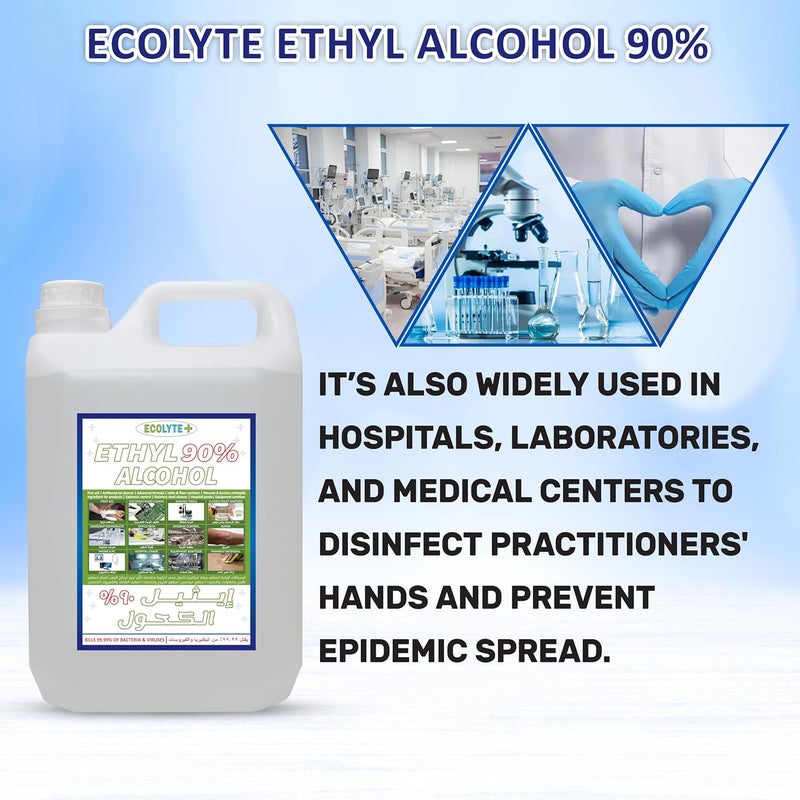 ECOLYTE+ Ethyl Alcohol 90% Solution - 5 Liter - Image 4