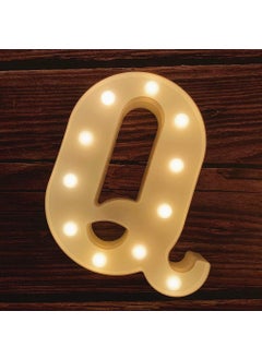 MUMUXI MUMUXI 5W LED Marquee Letter Lights Warm White Q Shape  - Image 1