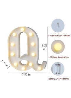 MUMUXI MUMUXI 5W LED Marquee Letter Lights Warm White Q Shape  - Image 2