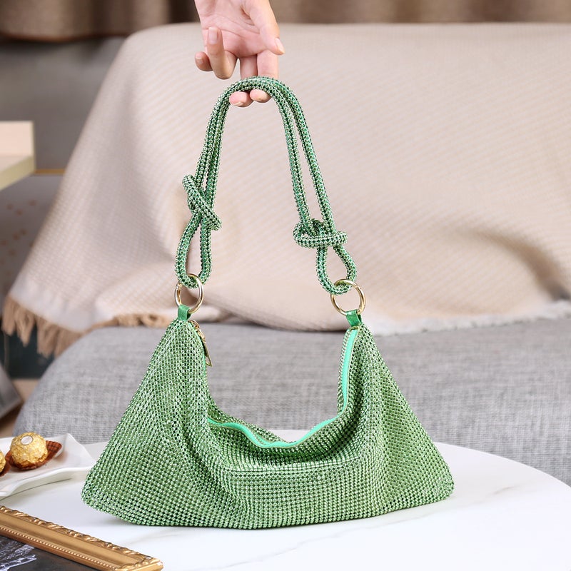 Explosions 2022 New Arrival Handmade Full Rhinestone Bag Dinner Bag Party Banquet Shoulder Handbag Underarm Bag For Women - Image 5