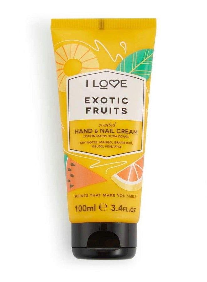 I LOVE Exotic Fruit Scented Hand and Nail Cream - Hand Cream for Dry Hands - Vitamin E, Coconut Oil, and Shea Butter - Silicone Free - 3.4 oz - Image 4