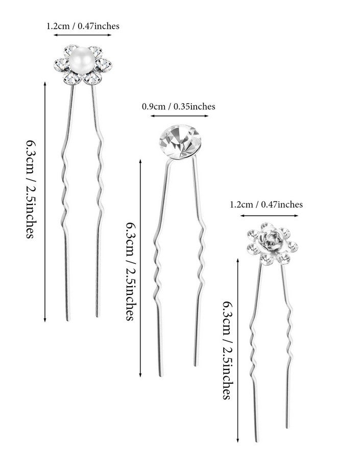 eBoot 40 Pack Bridal Wedding Hair Pins Rhinestone Hair Clips Accessories For Women And Girls (Style B) - Image 3