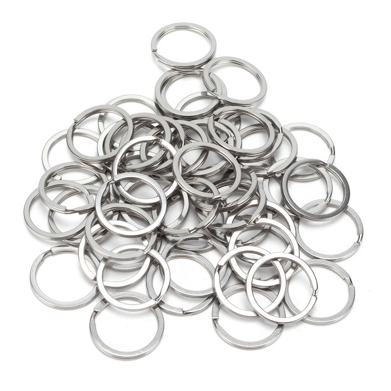 Stainless Steel Key Ring Durable Anti-Rust Keychain - Flat Key Ring for Car Keys Office Badges Dog Tag - Image 3