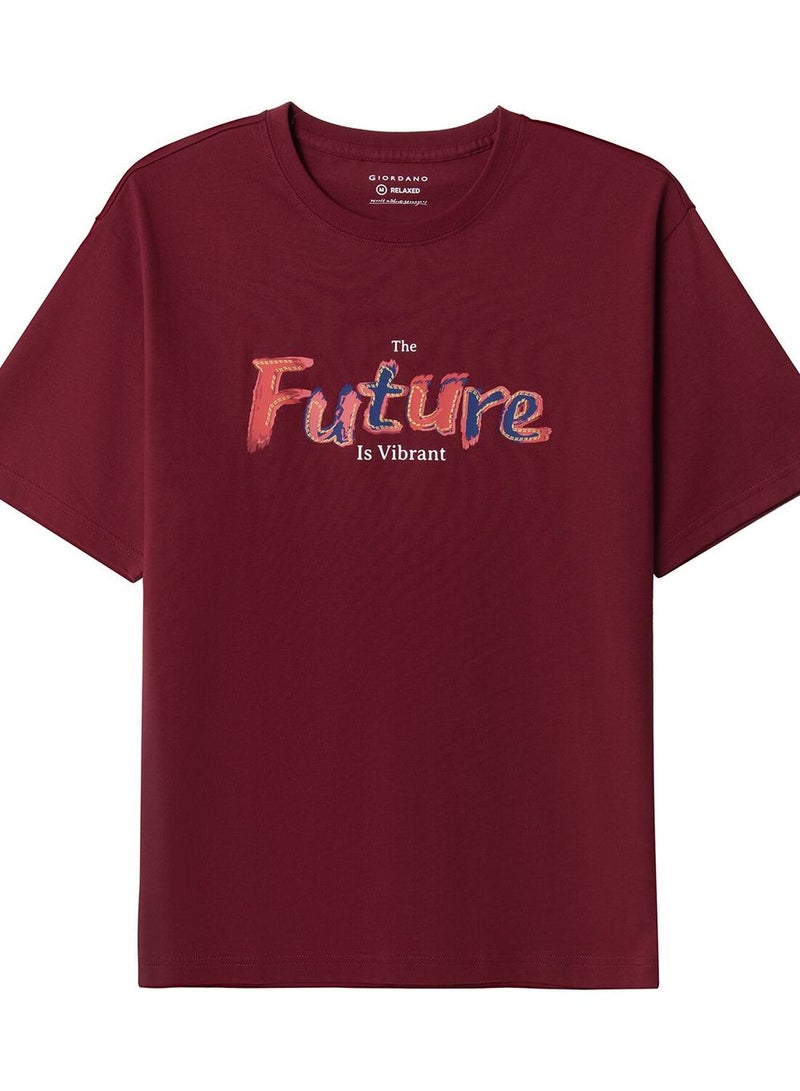 GIORDANO Men’s Graphic Print Cotton Jersey Tee – Relaxed Fit - Image 1