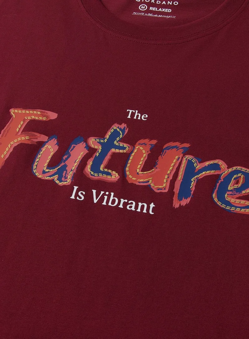 GIORDANO  Men’s Graphic Print Cotton Jersey Tee – Relaxed Fit for Men | Best Price UAE