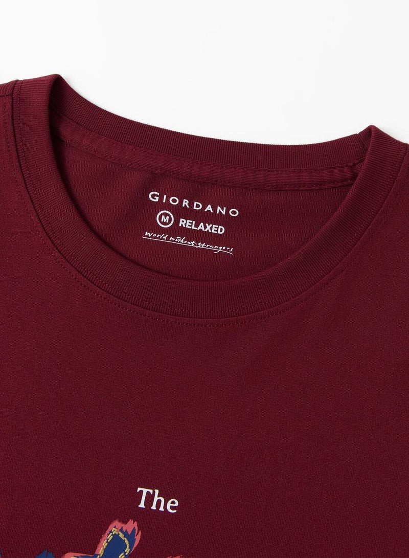 GIORDANO Men’s Graphic Print Cotton Jersey Tee – Relaxed Fit - Image 3