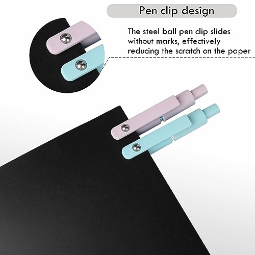 Ddaowanx Gel Pens, 10 Pcs 0.7mm Quick Dry Black Ink Pens Fine Point Smooth Writing Pens, Cute Office School Supplies Gifts for Women (10 Pcs Gradient-Black Ink) - Image 4