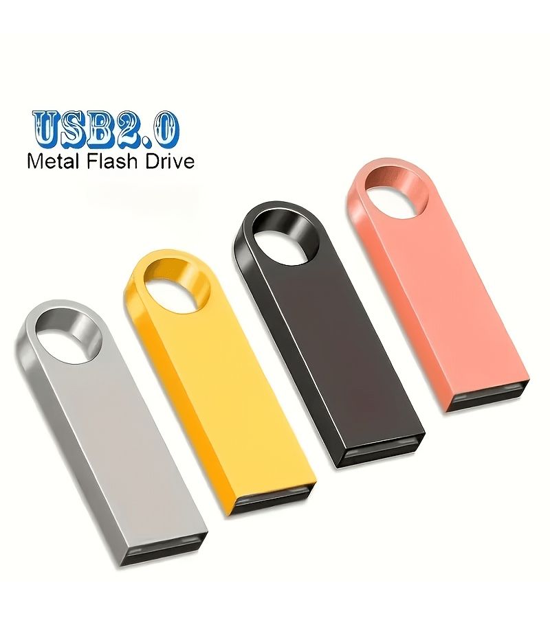 8GB 2.0 USB Flash Drive Silver Metal Rod Shaped Portable Memory Stick - Image 5