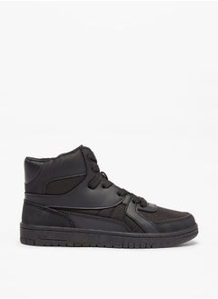 Mister Duchini Boys Panelled High Top Sneakers with Zip Closure  - Image 3