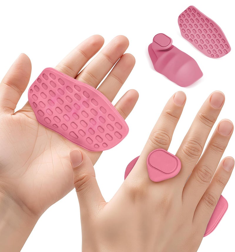HUAFA Anti-Slip Workout Grips, Gym Grips Weight Lifting Grips Pads, Ergonomics Weight Lifting Gloves for Men Women Deadlift, Fitness Training and Exercise, Gym Grips Pads for Palm Protection (Pink) - Image 1