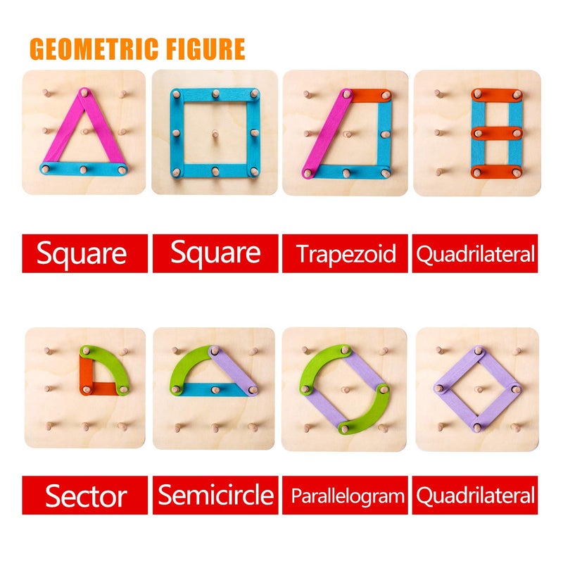 kizh Wooden Letter and Number Construction Activity Set Educational Preschool Toys Shape Color Recognition Pegboard Sorter Set Board Blocks Stack Sort for Toddler Kids Boys Girls Toy - Image 3