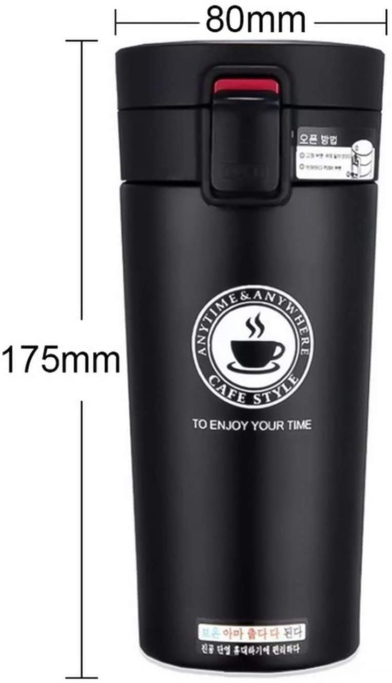 ISTARA ISTARA Premium Vacuum Insulated Travel Coffee Mug Stainless Steel Travel Mate Tea Insulate Cup Spill Proof Hot Cold for Drinks Double Walled Traveling Thermos Flask with LidMatt Black - Image 2