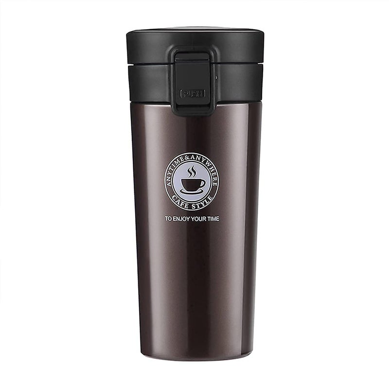 ISTARA ISTARA Premium Vacuum Insulated Travel Coffee Mug Stainless Steel Travel Mate Tea Insulate Cup Spill Proof Hot Cold for Drinks Double Walled Traveling Thermos Flask with LidMatt Black - Image 1
