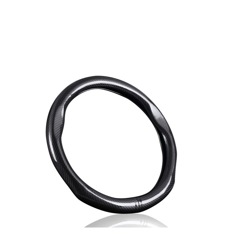 Zikra Steering Wheel Cover, 15in Car Steering Wheel Cover Carbon Fiber Style Steering Wheel Cover Protection Ergonomic Design Universal - Image 2