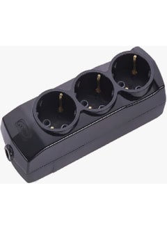 Konza Triple Grounded Terminal Group Socket Black 